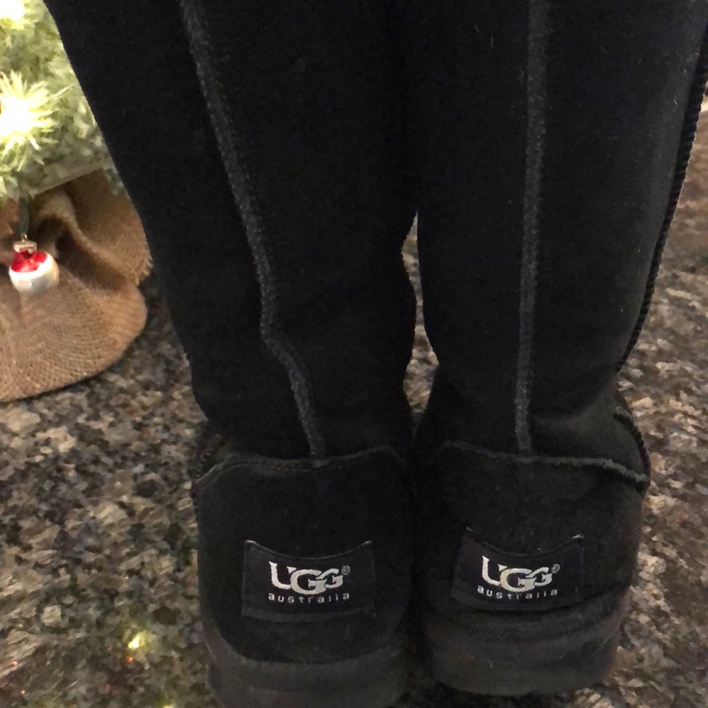 Black fur lined Ugg Boots